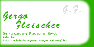 gergo fleischer business card